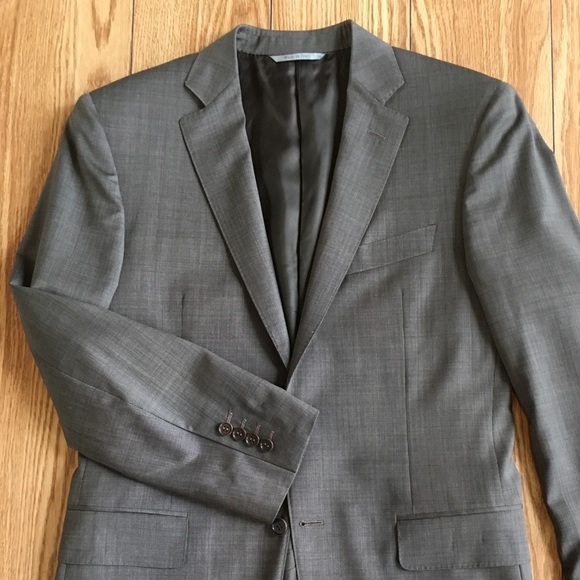 Other - Canali Sharkskin Wool Suit Jacket Blazer Lt Brown